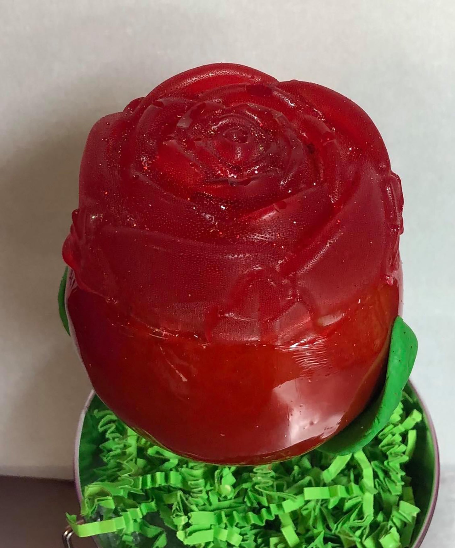 Candy Rose Apple – Handcrafted Red Candy Apple in a Rose Design