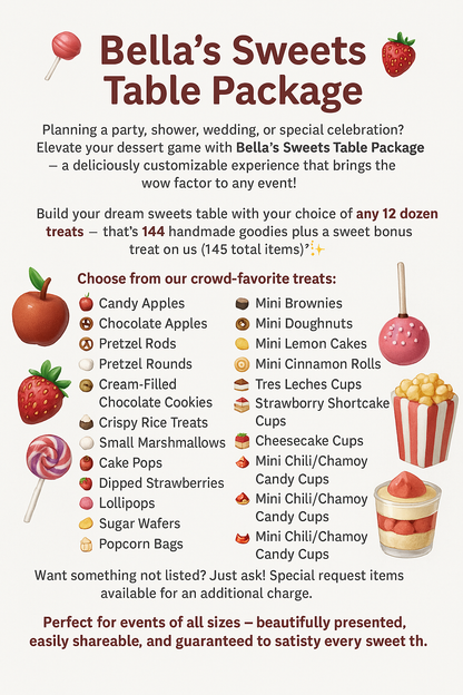 Bella's Sweets Table Package (144 Treats) 4
