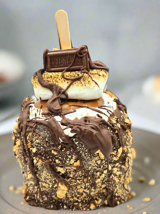 Gourmet S’mores Apple – Chocolate-Dipped, Marshmallow & Graham Cracker Delight